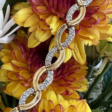 14 Karat Yellow Gold Diamond Bracelet