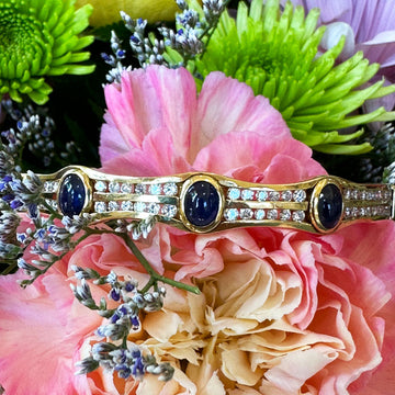 Vintage Sapphire and Diamond Bracelet  #240-00323