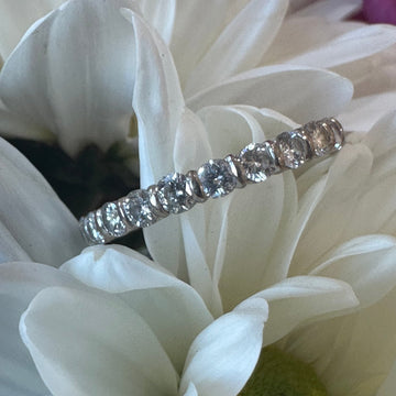 14 Karat White Gold Eternity Diamond Band