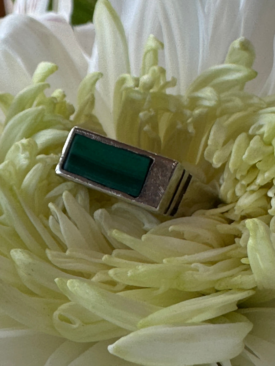 Sterling Silver Malachite Ring  # 555-04147