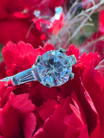 Platinum Diamond Engagement Ring  # 100-00378