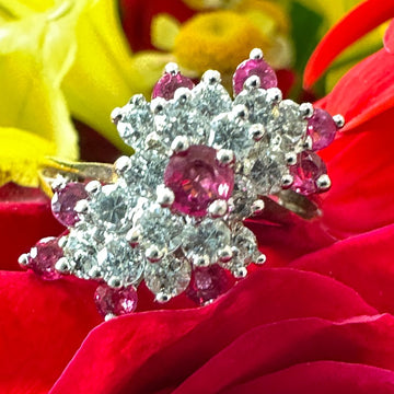 14 Karat Yellow Gold Ruby & Diamond Ring