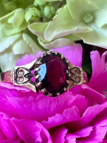 10 Karat Rose Gold Garnet Ring  # 200-02210