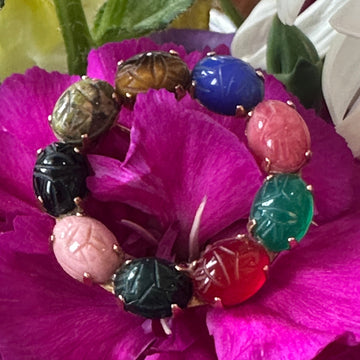 12 Karat Gold Plated Scarab Pin