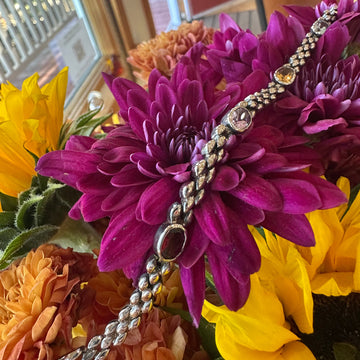 Sterling Silver Multi Stone Bracelet  # 555-04193