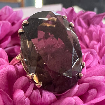 10 Karat Yellow Gold Smokey Quartz Ring