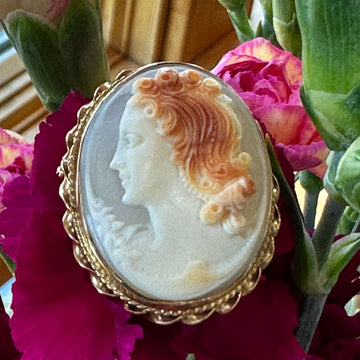 14 Karat Yellow Gold Cameo