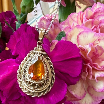 14 Karat Yellow Gold Citrine Locket  # 230-00715