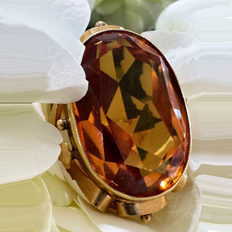 14 Karat Yellow Gold Synthetic Sapphire Ring  # 200-01970