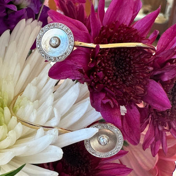 14 & 18 Karat Platinum Diamond Cuff Bracelet