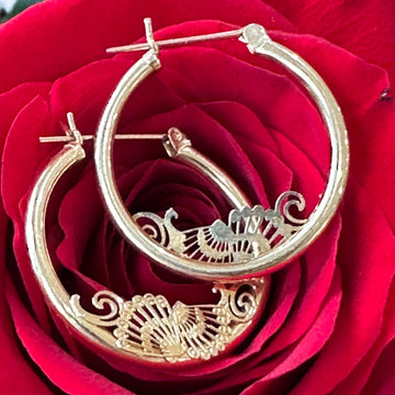 14 Karat Yellow Gold Hoop Earrings