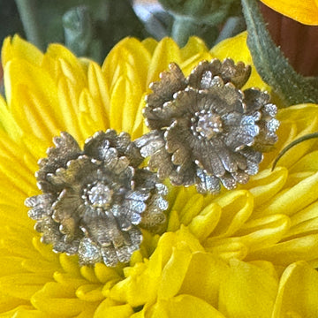 14 Karat Yellow Gold Victorian Diamond Earrings