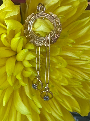 10 Karat Yellow Gold Lavalier with Sapphires  # 435-00192
