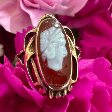 14 Karat Yellow Gold Cameo Ring