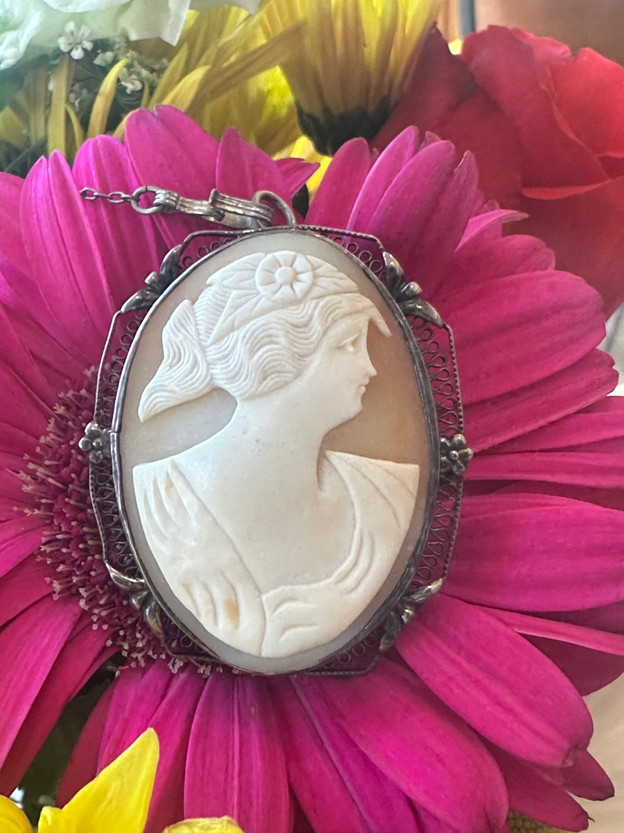 Sterling Silver Carved Cameo  # 546-00134