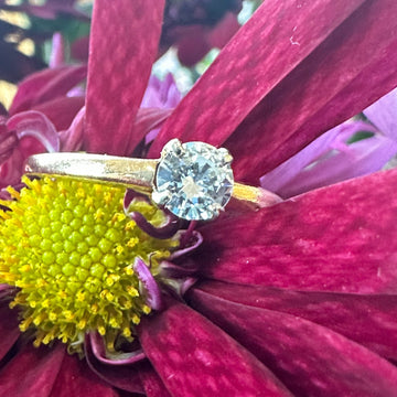 14 Karat Yellow Diamond Engagement Ring