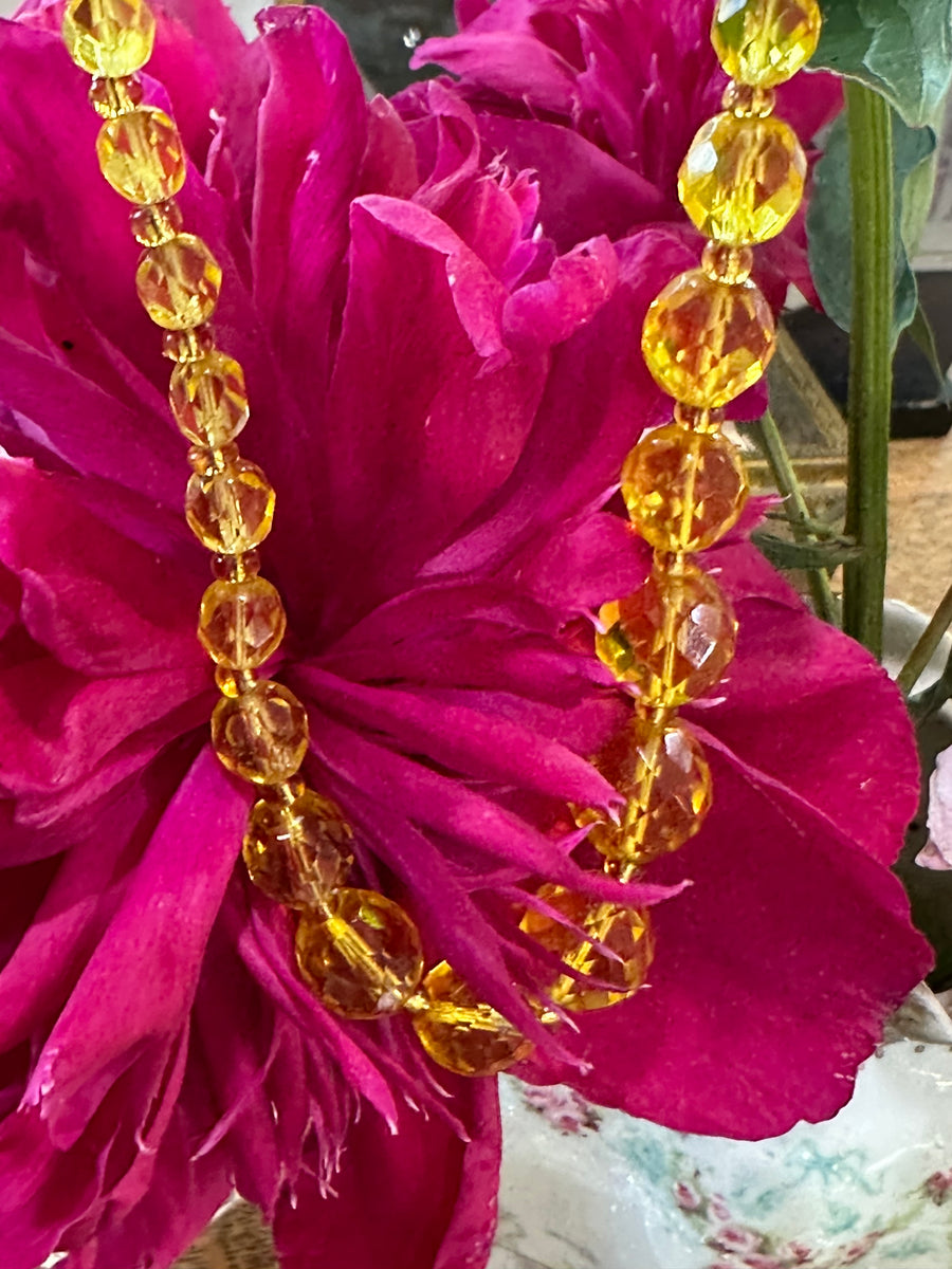 Yellow Crystal Necklace  # 235-00372