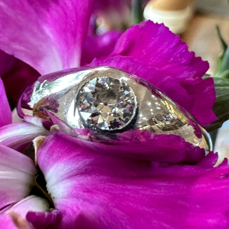 Platinum Diamond Gypsy Ring