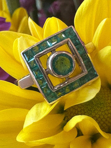 14 Karat Yellow Gold Emerald Ring  # 200-02680