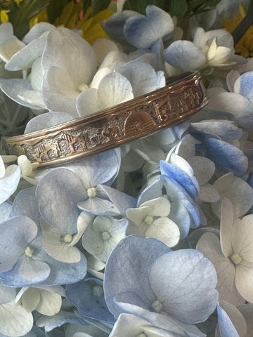 Sterling Silver / 12 K Good Filled Navajo Cuff  # 555-04174