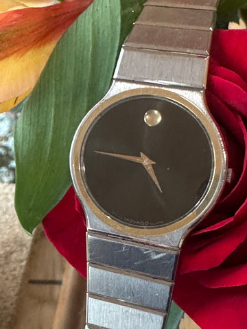 Stainless Steel Movado Museum Watch  # 543-01772