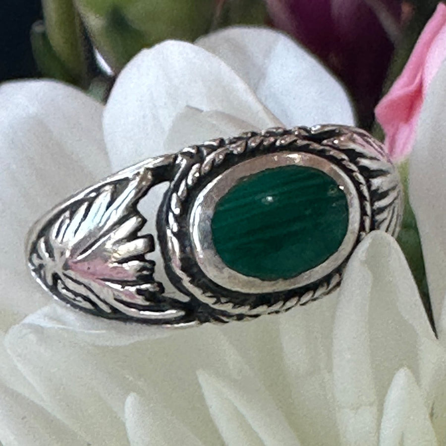 Sterling Silver Malachite Ring