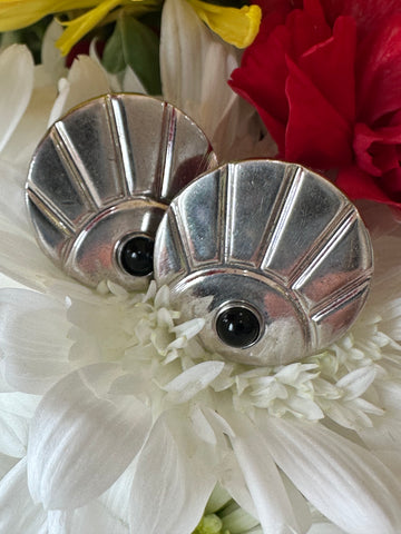 Sterling Silver & Onyx Cufflinks  # 555-04128