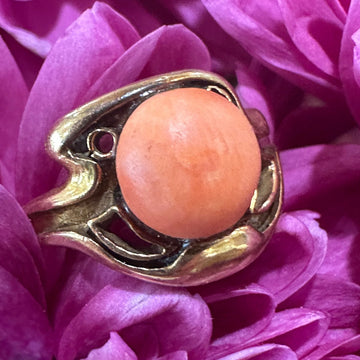 Yellow Gold Coral Ring