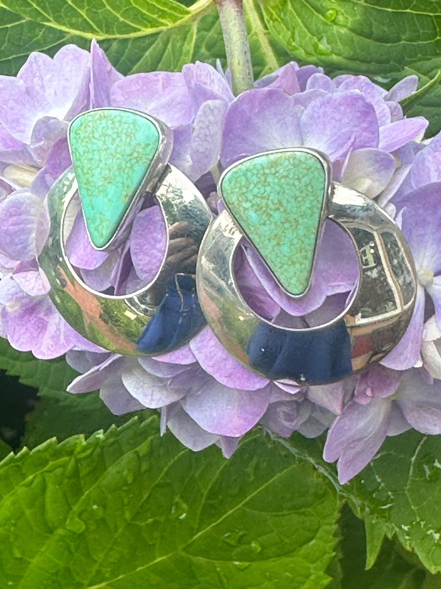 Sterling Silver & Turquoise Earrings  # 210-00877