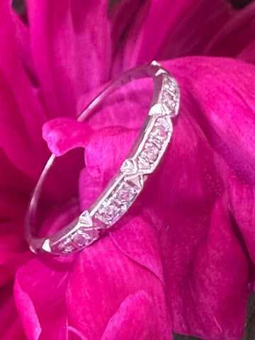 14 Karat White Gold Diamond Wedding Band  # 110-00760
