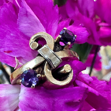 14 Karat Yellow Gold, Amethyst Ring