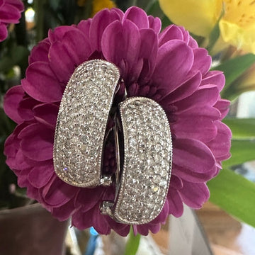 14 Karat White Gold Diamond Earrings