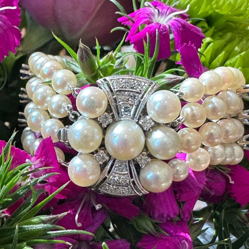 Sapphire, Diamond and Pearl Bracelet
