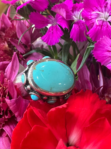 Sterling Silver Turquoise Ring  # 555-03988