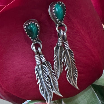 Sterling Silver & Turquoise Earrings  # 555-04188