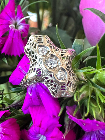 Art Deco Filigree Ring  # 130-00748