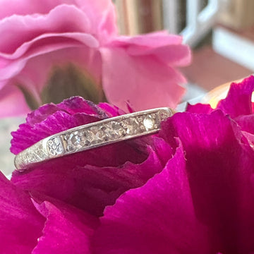 14 Karat White Gold Diamond Wedding Band