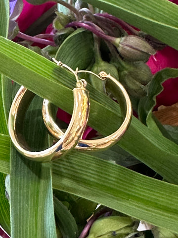 14 Karat Yellow Gold Hoop Earrings  # 425-00217