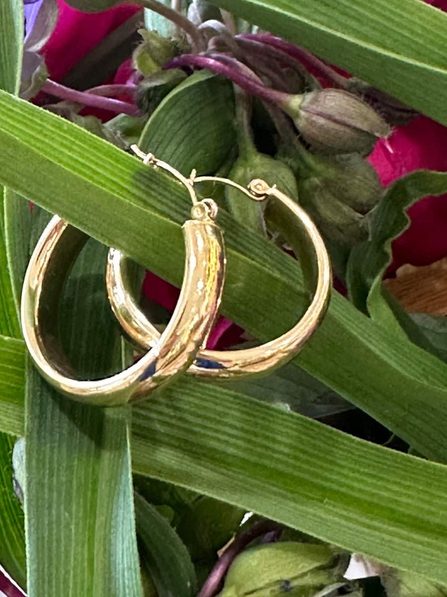 14 Karat Yellow Gold Hoop Earrings  # 425-00217