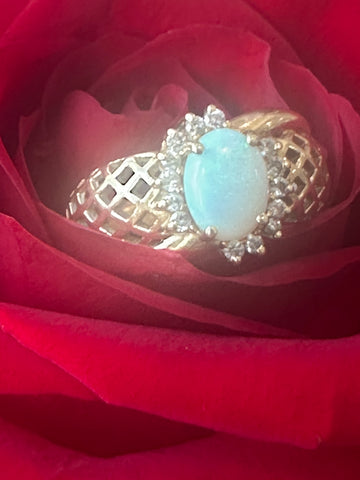 14 Karat Yellow Gold Opal Ring  # 200-02675