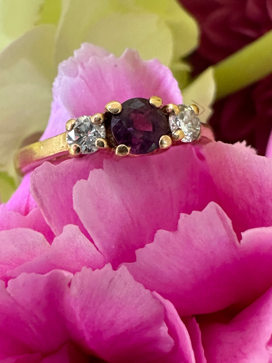 14 Karat Yellow Gold Ruby & Diamond Ring  # 541-00089
