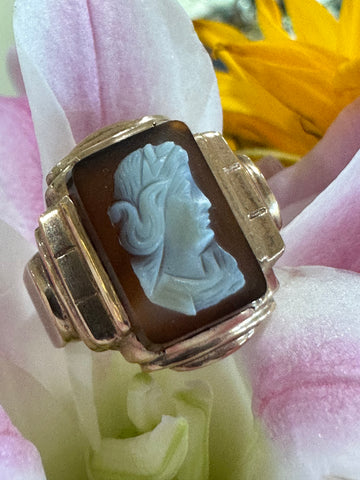 Vintage Stone Cameo Men's Ring   # 415-00158