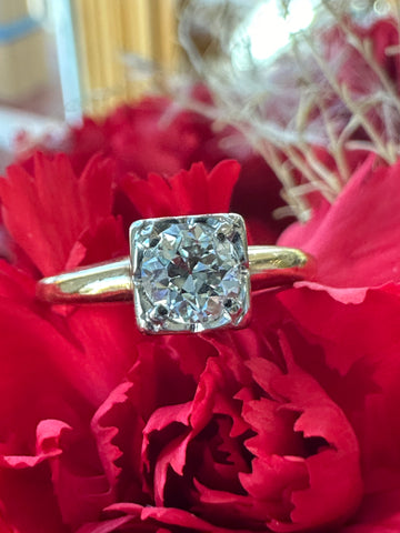 14 Karat Yellow Gold Diamond Engagement Ring  # 100-00451