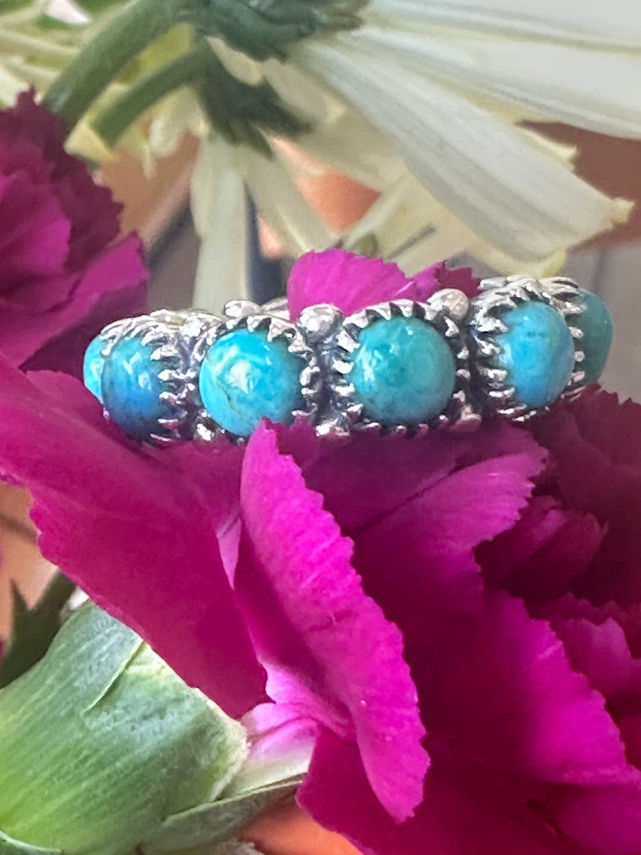 Sterling Silver & Turquoise Band  # 555-04135