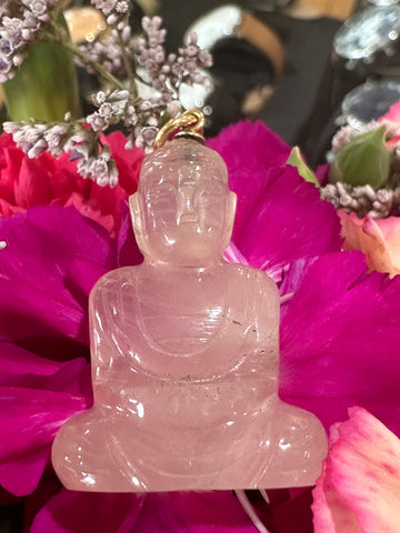 Rose Quartz Buddha Pendant  # 230-00679