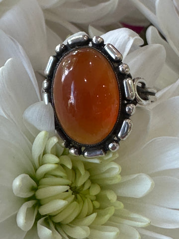 Sterling Silver and Carnelian Ring  # 555-04142
