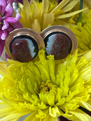 Yellow Gold Filled Intaglio Cufflinks  # 466-00270