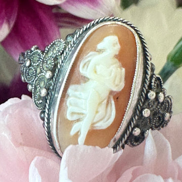 Sterling Silver Cameo Ring