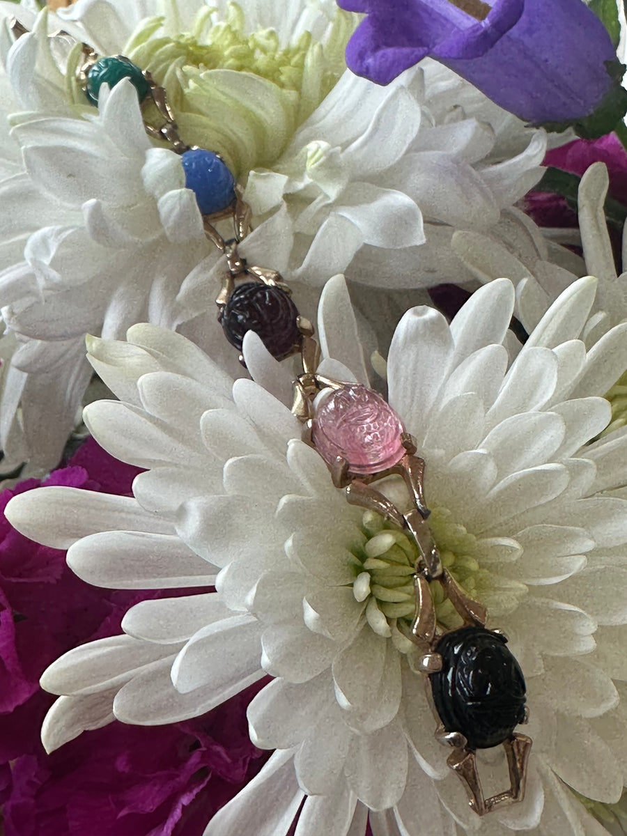 Gold Plated Scarab Bracelet  # 555-04150