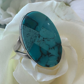 E. Secatero Sterling Silver & Turquoise Ring